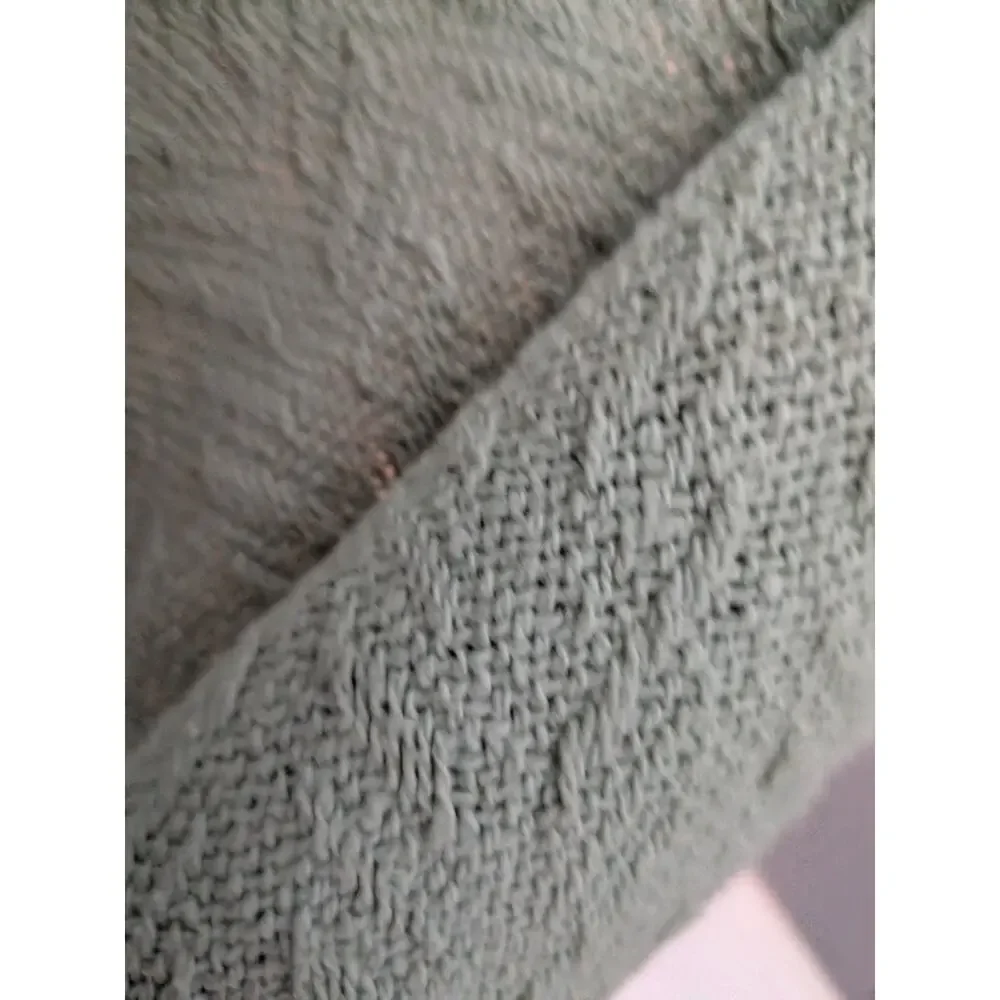 VTG Green Woven Cotton Blanket 68 x 90